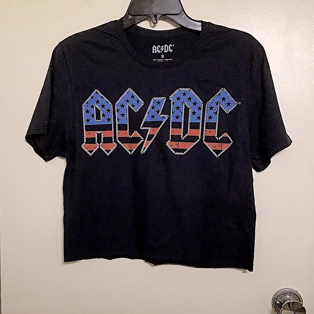 AC/DC Band Cropped Tee